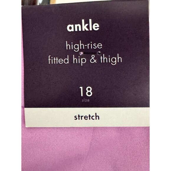 Ava & Viv High-Rise Stretch Ankle Pants Size 18 Pink - Picture 3 of 8